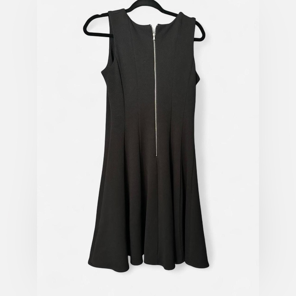 Gabby Skye Black Midi Dress with White Stripes - Picture 4 of 6